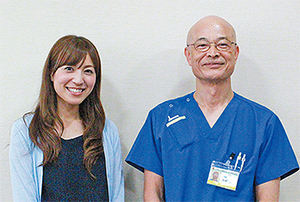 吉俣院長（右）と高沢奈苗リポーター