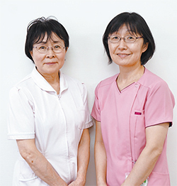 東海林・看護師長（当時、左）と澤田・看護師長はBSケアに注力