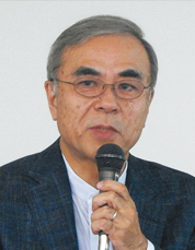 部会設立を報告する前野総長