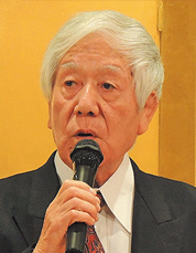 「親睦事業への積極的な参加をお願いします」と吉岡会長