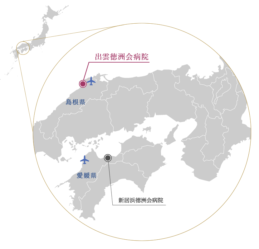 出雲徳洲会病院　立地図
