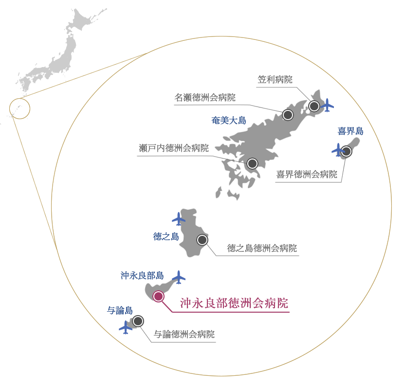 沖永良部徳洲会病院　立地図