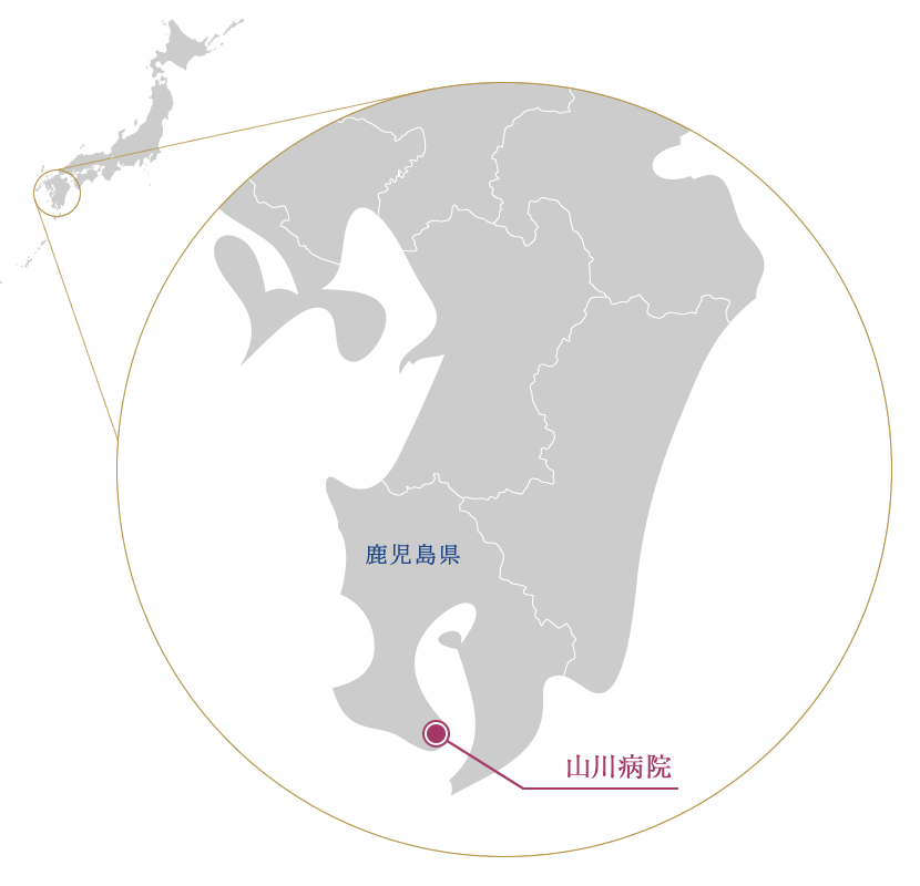 与論徳洲会病院　立地図